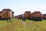 BNSF Dash 8s and a Geep